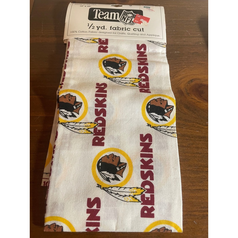 Vintage 1994 Team NFL Washington Redskins 1/2 Yard Cotton Fabric Cut 18x60